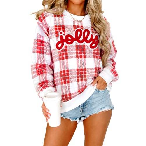 Jolly Red Plaid Sweatshirt