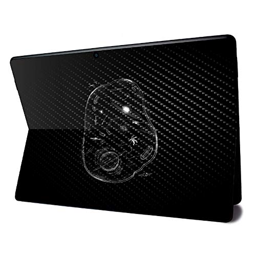Image of MightySkins Carbon Fiber Skin for Microsoft Surface Pro X - Space Cell | Textured Carbon Fiber Finish | Easy to Apply, Remove, and Change Styles | Made in The USA