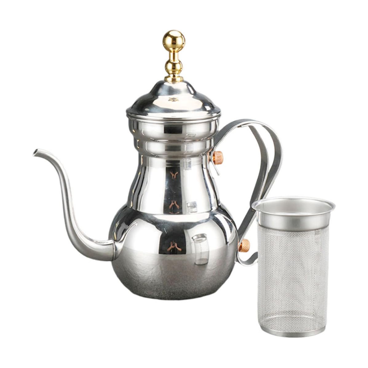Cafetera de acero inoxidable duradera para evitar óxido en té e infusiones