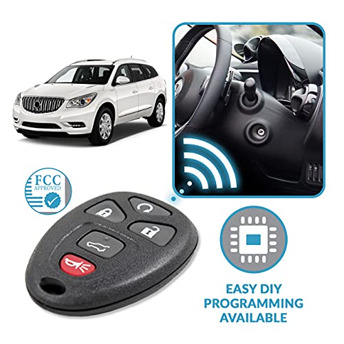 Keyless2Go Replacement For Keyless Entry Car Key Vehicles That Use 5 Button 15913415 Ouc60270 Ouc60221, Self-Programming - 2 Pack #TOP4