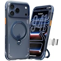 TORRAS Ostand Q3 Air for iPhone 17 Pro Max Case with 360 Magnetic Stand, Fit for Magnetic, Mil-Grade Drop Tested, Camera Control Button, Shockproof Phone Case for iPhone 17 Pro Max 6.9", Deep Blue