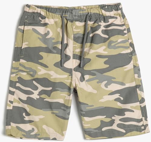 Bermuda militaire en coton respirant résistant avec poches et cordon de serrage