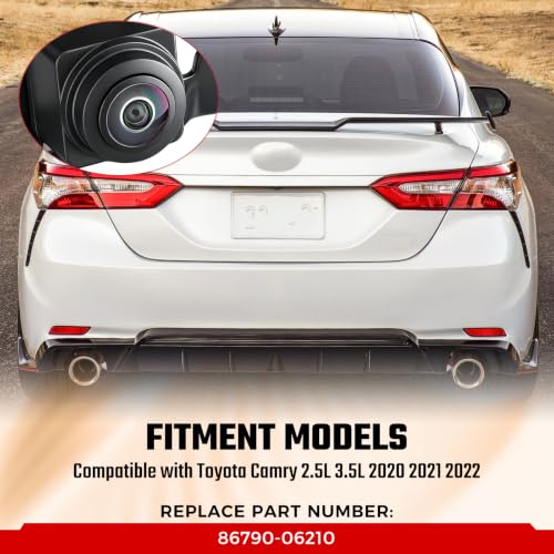 Image of Front Grill Camera 86790-06210 Fit for 2020-2022 Toyota Camry 2.5L 3.5L | OE: 86790-06210 8679006210, Plug and Play and IP68 Waterproof