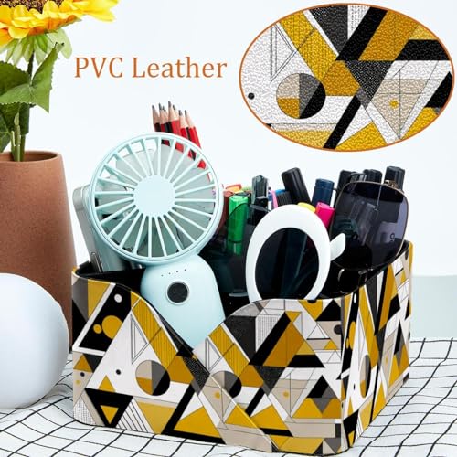 Boîte de rangement pour cosmétiques et fournitures artistiques jaune - 6