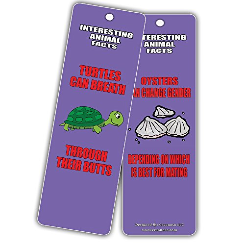 Animals Fun Facts Series 2 Bookmarks (12-Pack) – Reading Motivation Bookmarker Cards – Seahorses Sea Otter Squirrel Butterflies Bears Parrot Wolf #TOP3