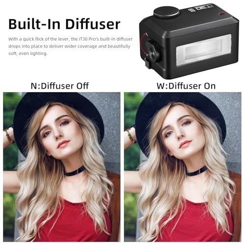 Image of Godox iT30 Pro-N Pocket TTL Flash for Nikon Camera: 2.4G Wireless+Touchscreen (Equivalent to Built-in X3 Trigger), Li-ion Battery, HSS 1 /8000s, 560 Flashes, Built-in Diffuser for Portrait Photography
