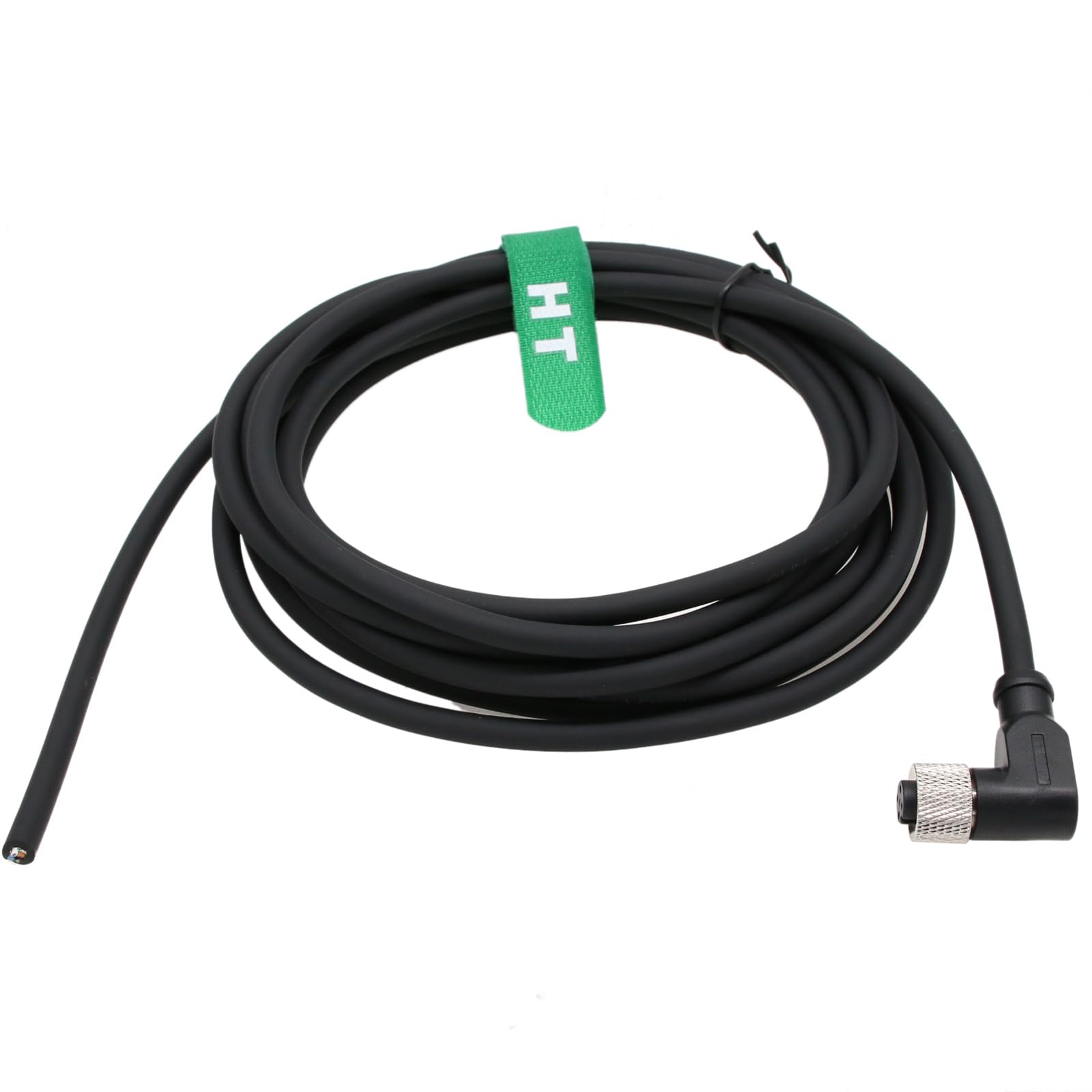 HangTon Cable hembra M12 A de 4 pines a cable abierto para sensor industrial, dispositivo de automatización, red IO Link Profibus, datos de alimentación, escudo de 25 m