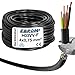 EBROM Kunststoff Schlauchleitung RUND, LED Kabel, Stromkabel, Leitung, Gerätekabel H03VV-F 4x0,75 mm² Farbe: schwarz, viele Längen in 5 m Schritten bis 250 Meter 4G0,75 mm2 - Ihre Kabellänge: 15 Meter Baby,Schwarz günstig Kaufen-EBROM Kunststoff Schlauchleitung RUND, LED Kabel, Stromkabel, Leitung, Gerätekabel H03VV-F 4x0,75 mm² Farbe: schwarz, viele Längen in 5 m Schritten bis 250 Meter 4G0,75 mm2 - Ihre Kabellänge: 15 Meter