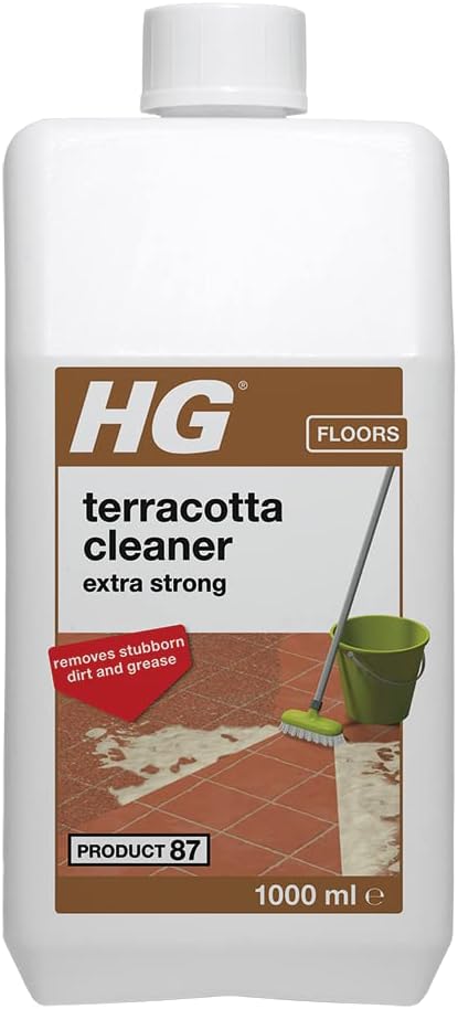 Terracotta Cleaner Extra Strong, Product 87, Concentrated Cleaning for Removal of Grease, Polish, Protective Films & Ingrained Dirt, For All Types of Terra Cotta Floors - 1 Litre (194100106)