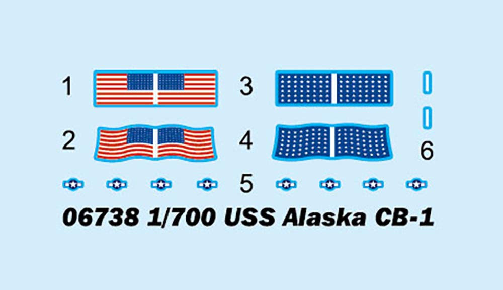 Trumpeter 1:700 - USS Alaska CB-1, Unpainted - Image 3