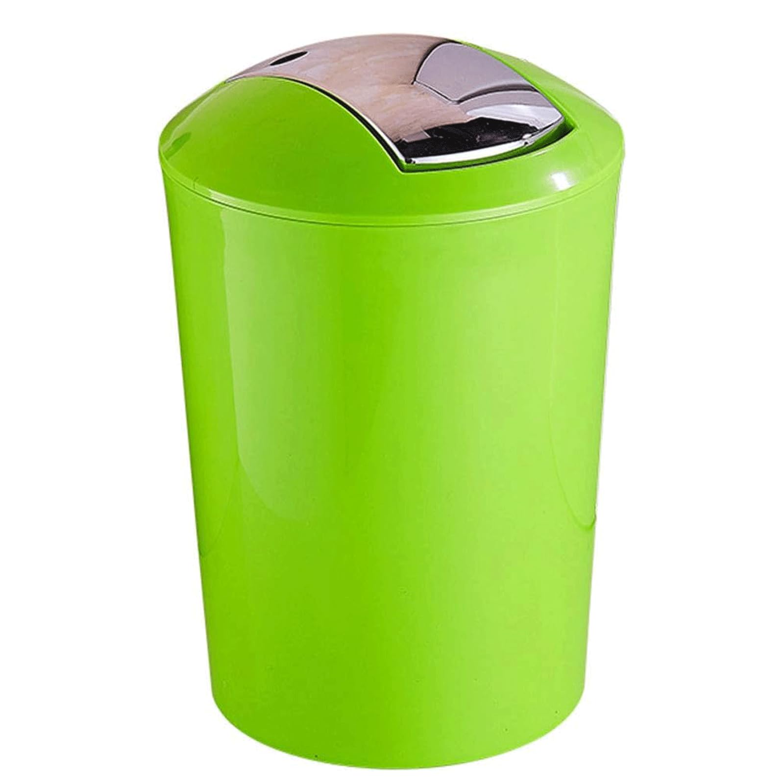 NOLLAM Papelera Cubo de Basura de plástico con Tapa basculante con Tapa cilíndrica de 10L para Interior, baño, Sala de Estar, Dormitorio, Cocina, Cubo de Basura Basurero Cocina