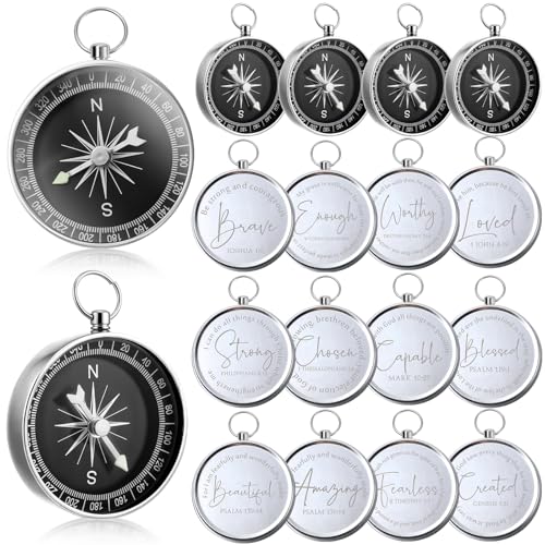 36 brújulas cristianas con versículos grabados miniatura 1