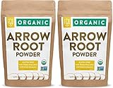 Organic Arrowroot Powder (Flour) | 2x 1 Pound Resealable Kraft Bags (32oz / 2 lbs Total) | 100% Raw From Thailand | by FGO