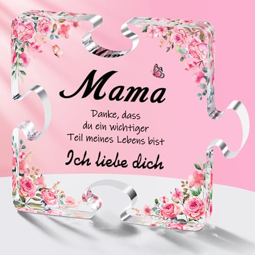 Winzwon Weihnachtsgeschenke für Mama von Tochter & Sohn, Geschenke für Mama, Acryl Heimdekoration Mama Geschenk, Muttertagsgeschenke, Geburtstagsgeschenk für Mama