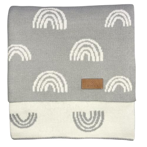 DIKOS® Baby Blanket for Girl, Summer, Rainbow, 100% Gots...