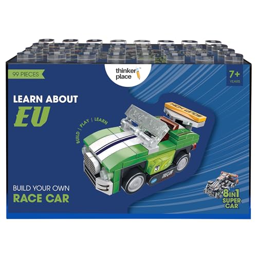 Image of STEM F1 Racing Car Building Blocks Set (99 Pcs) | DIY Formula Car Toy for Kids 6+ Years (Boys & Girls) | Pull Back Racing Toy | Creativity & Engineering Skills Development | Green Color