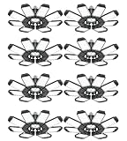 ISKYDRAW LED Garage Lights 8 Pack, 260W 26000LM Bright Shop Light with 8+1 Deformable Panels, 6500K Garage Ceiling Light Screw in E26/E27 Bulb Bay Lighting for Workshop Basement Barn Attic