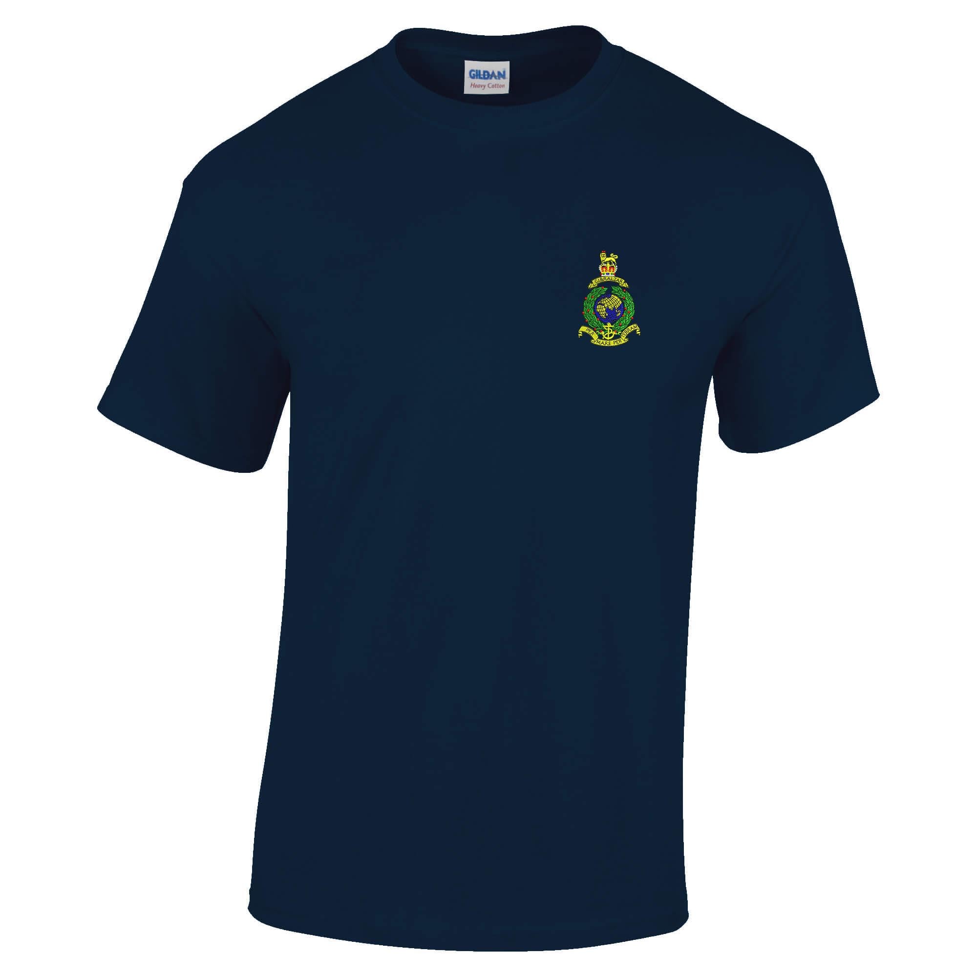 The Military Store Men's Navy Royal Marines Embroidered T-Shirt, 2X Large