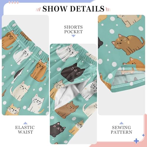 Pajama Pants Funny Kittens PJ Bottoms Sleepwear Lounge Sleep Pant with Pockets4