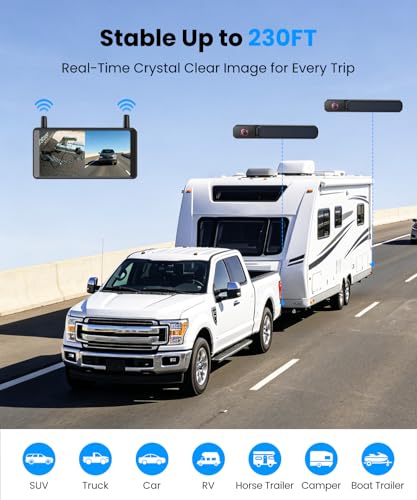 Image of AUTO-VOX 2 Solar Wireless Backup Camera: Dual Antenna for Stable Live View