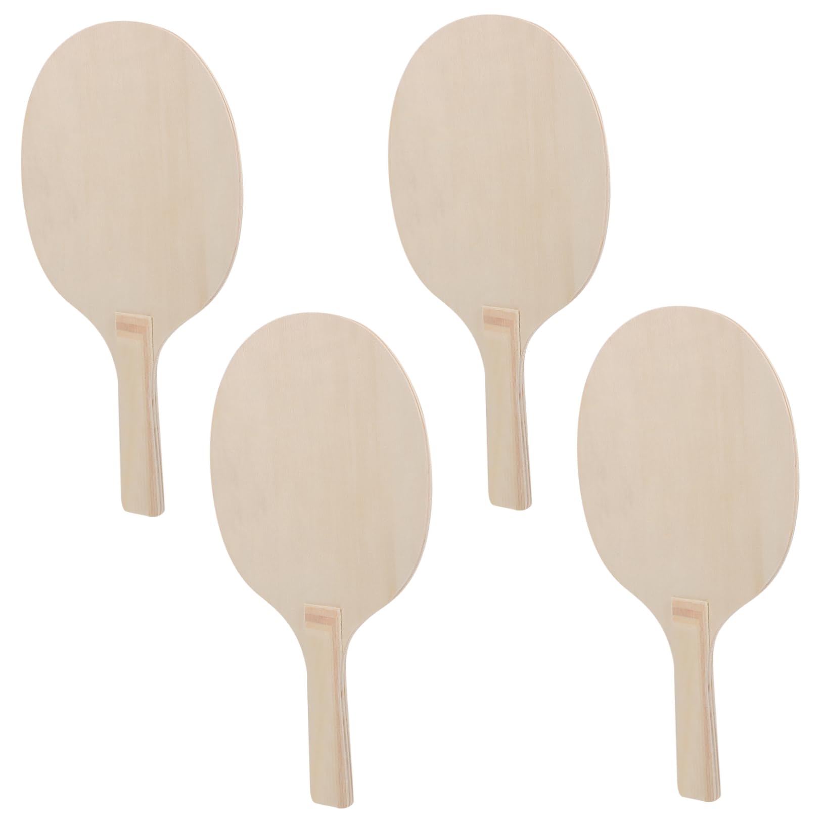 WOONEKY Set di Racchette da Spiaggia in Legno 4 Pezzi, Marrone | Festa Estiva, No Burr, Portatile e Leggero, Giochi Esterno per Divertimento Multi-persona
