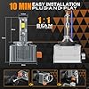 D-Lumina Lampadina D3S LED per Fari Anti-Errore,20000LM 120W 6500K Bianco Estremamente Luminoso Kit di Conversione Faro LED,CANBUS Faro Sostituire OEM Xenon HID Lampadina Plug and Play,2 pezzi