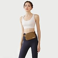 Vista 58 de Cangurera cruzada para mujer, mini bolsa para cinturón de 1 litro con correa ajustable de 32 a 51 pulgadas, bolsa de cintura pequeña para viajes