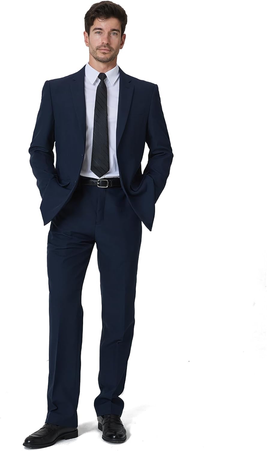 2 Piece Men's Suit Slim Fit Suits for Men, Two Button Blazer Dress Business Wedding Party Jacket & Pants - Image 5