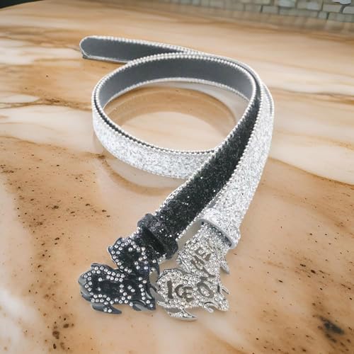 Blingbling Rhinestones Waist Belt Jean Belt Waist Costumes Heart Buckle Heavy Duty For Jeans Pants4