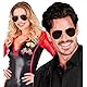 W WIDMANN MILANO Party Fashion - Brille mit farbigen Gläsern, Pilotenbrille, Accessoire für 80er Jahre Mottoparty, Karneval