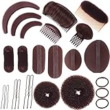 Hair Base Sponge Invisible Hair Clip Comb Bump It Up Volume Tool False Hair Pads Hair Bump Styling Insert Tool Hair Extensions Accessories (Brown)