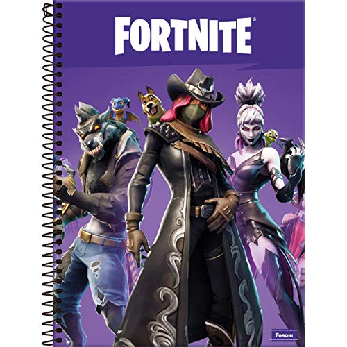 Caderno 01 Matéria Capa Dura, Pacote com 4 Cadernos, Capas Sortidas, 96 Folhas, Foroni, Modelo 6420