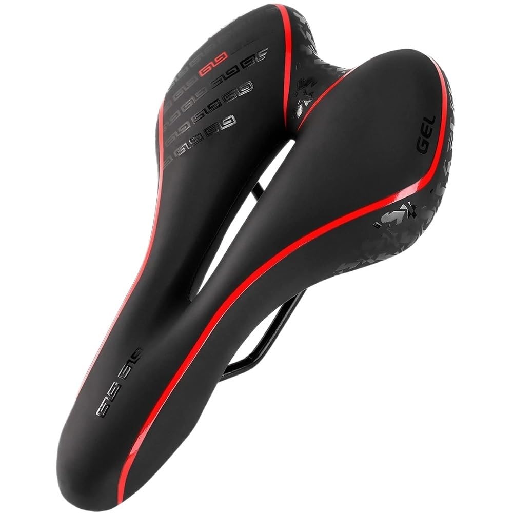VFdthR Bike Seat MTB Mountain Road Bike Seat Bicycle Saddle Comfortable Soft Cycling Cushion Exercise(Type A Red)