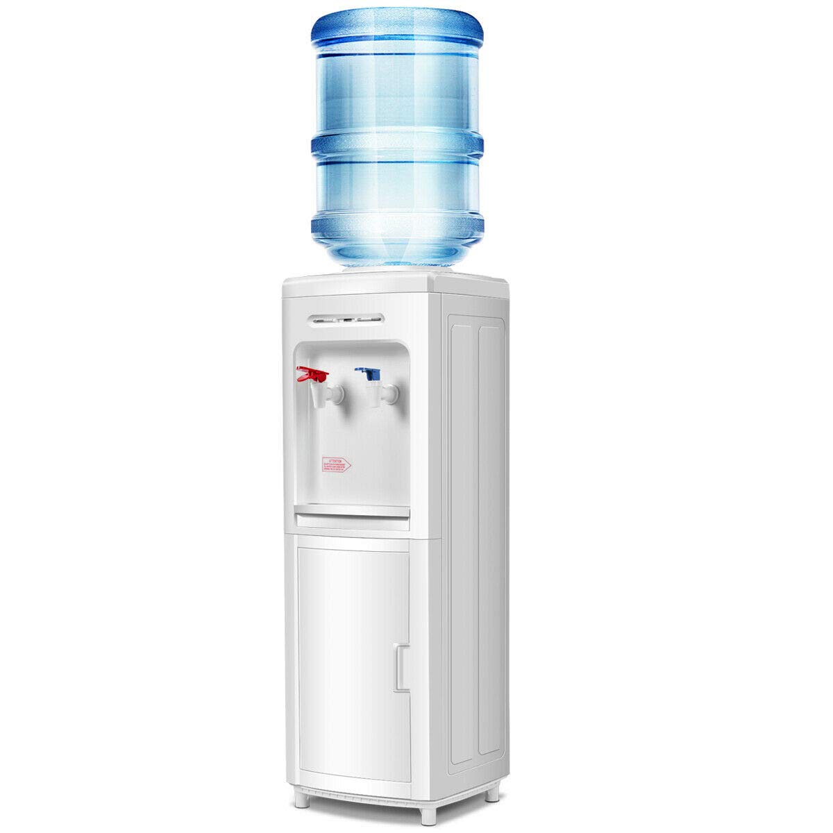 Water Cooler Top Loading Dispenser, Hot Cold Gallon With Child