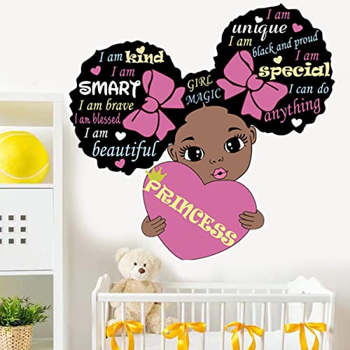 Adhesivo de pared inspirador Black Girl Magic color brillante miniatura 1
