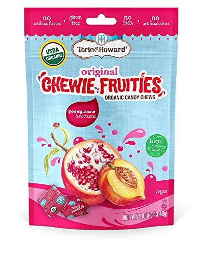 Torie & Howard Chewie Fruities Organic Candy Pomegranate & Nectarine, 4 Ounce Bag