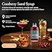 Precision Syrups Small Batch Infused Rich Syrup – Cranberry Santé (4 Fl Oz) | All-Natural, No Preservatives | Cranberry, Orange & Chamomile Syrup for Cocktails, Coffee, Tea & Desserts