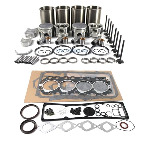 Otobaijeni TD27 Engine Overhaul Rebuild Kit with Valve Kit for TD27 TD27T Engine for TCM Forklifts D21 D22 STD Overhaul Engine Repair Rebuild Aftermarket Parts (12010-63G01)