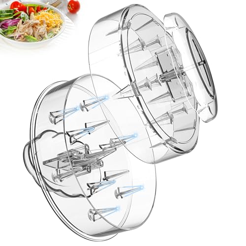 Image of SURETIVIAN Chicken Shredder Tool Twist, 7.59” Clear Handheld Meat Shredder with Detachable Ergonomic Handle, Small Visible Kitchen Tools for Shred Chicken Pork Beef(2025 New)