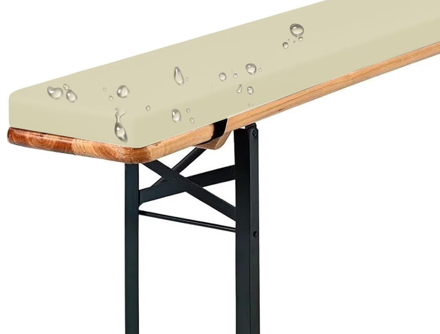 Banc de terrasse lavable avec boucles pour un maintien parfait au jardin