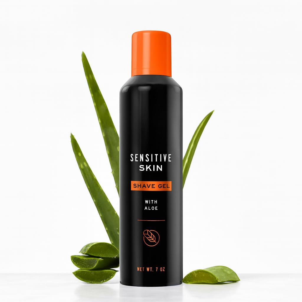 Mens Shave Gel with Aloe Scent 7 oz Smooth Lathering Formula Designed for Daily Grooming and Razor Glide