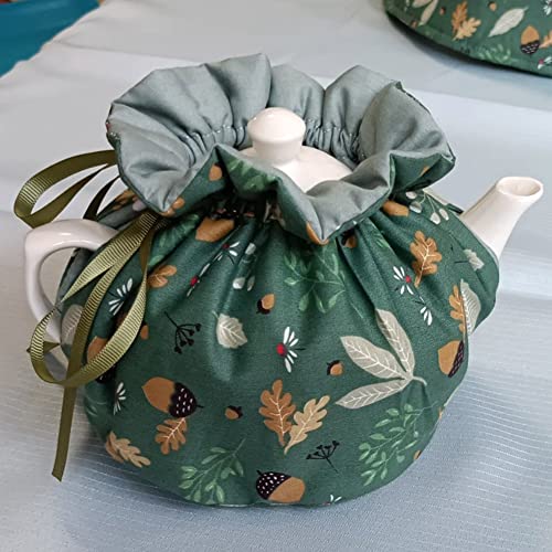 Yangshine Cotton Tea Cozy with Adjustable Drawstring