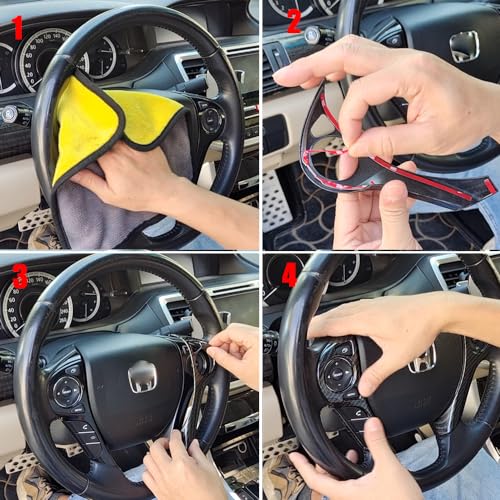 Moldura interior de volante para Accord 2014 a 2017 con look carbono 7