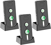SmartTail 2-Way Wireless Intercom for Home - Upgraded Rechargeable 3-Pack, 500M Range, Adjustable Volume & Ringtones for House, Hotel, Office (Black)