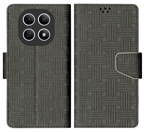 Image of SBMS Flip Cover for Redmi Note 15 5G Poco M8 5G Back Cover Case with Magnatic Closure | Genuine Leather Finish | Inbuilt Stand | Card & Money Pocket | Wallet Style Flip Back Case Cover (Mat Black)