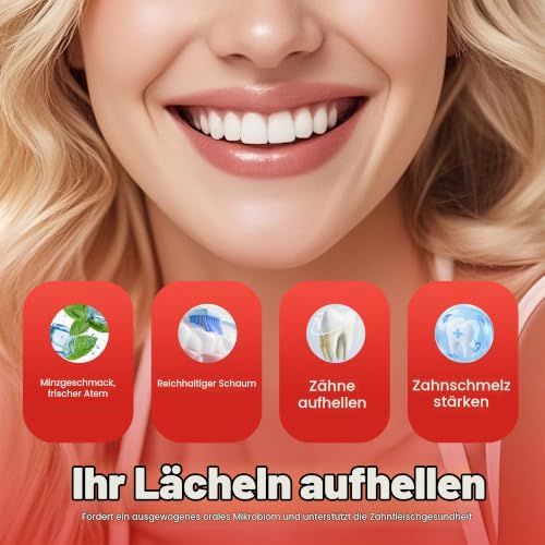 SP-6 Probiotic Whitening Zahnpasta für Zahnaufhellung und frischen Atem, 6 Probiotika-Formel für gesundes Zahnfleisch, fluoridfrei… – Ansicht 2