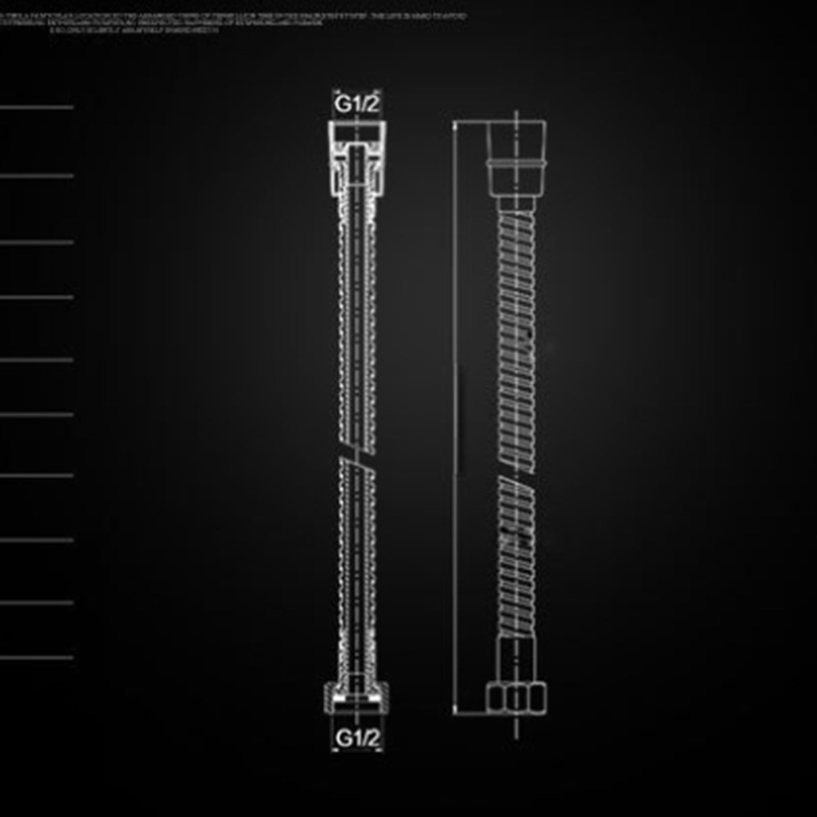 Duschschlauch, 200 cm Ersatz-Brauseschlauch, flexibles Duschrohr mit Edelstahlkern, knickfester und auslaufsicherer Universal-Standardarmatur