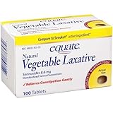 Equate Natural Vegetable Laxative, Sennosides 8.6 mg, 100-tablets Box (Pack of 2)