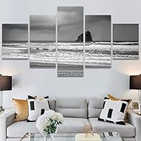 SIGNWIN 5 Panel Canvas Wall Art High Contrast Scenery for Home Decorations Ready to Hang - 60