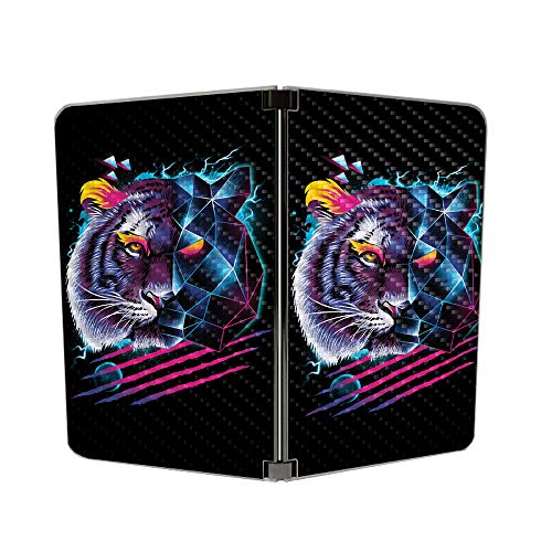 Image of MightySkins Carbon Fiber Skin for Microsoft Surface Duo - Tight Tiger | Protective, Durable Textured Carbon Fiber Finish | Easy to Apply, Remove, and Change Styles | Made in The USA